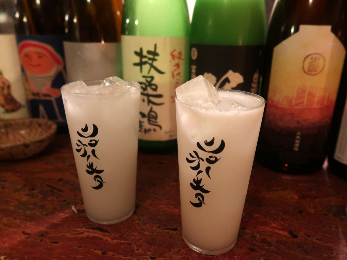 日本酒のソーダ割りが美味しい