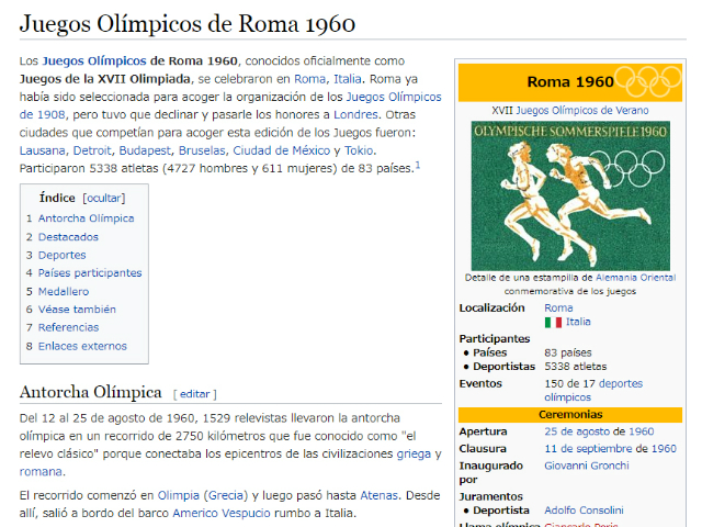 昭和35年(1960年) ローマオリンピック開催