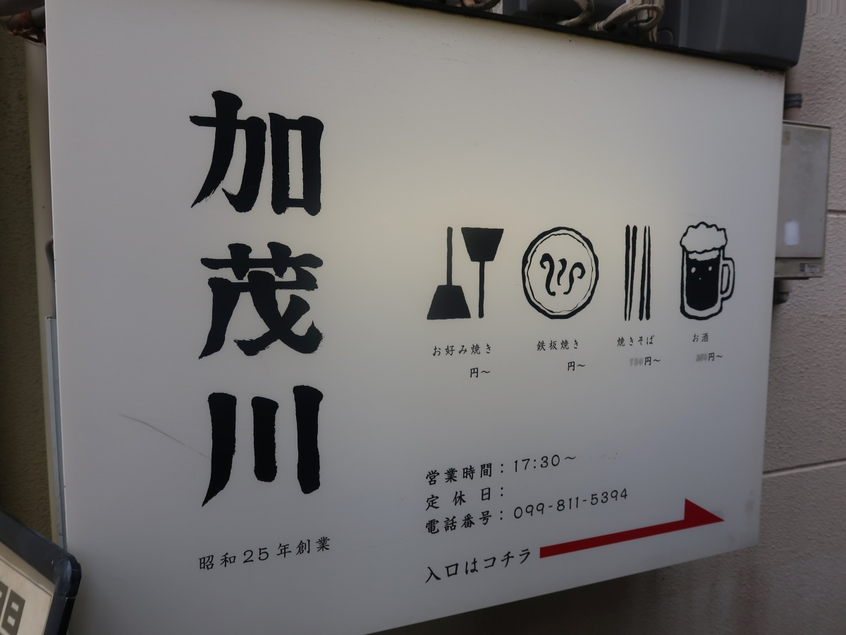 加茂川 看板