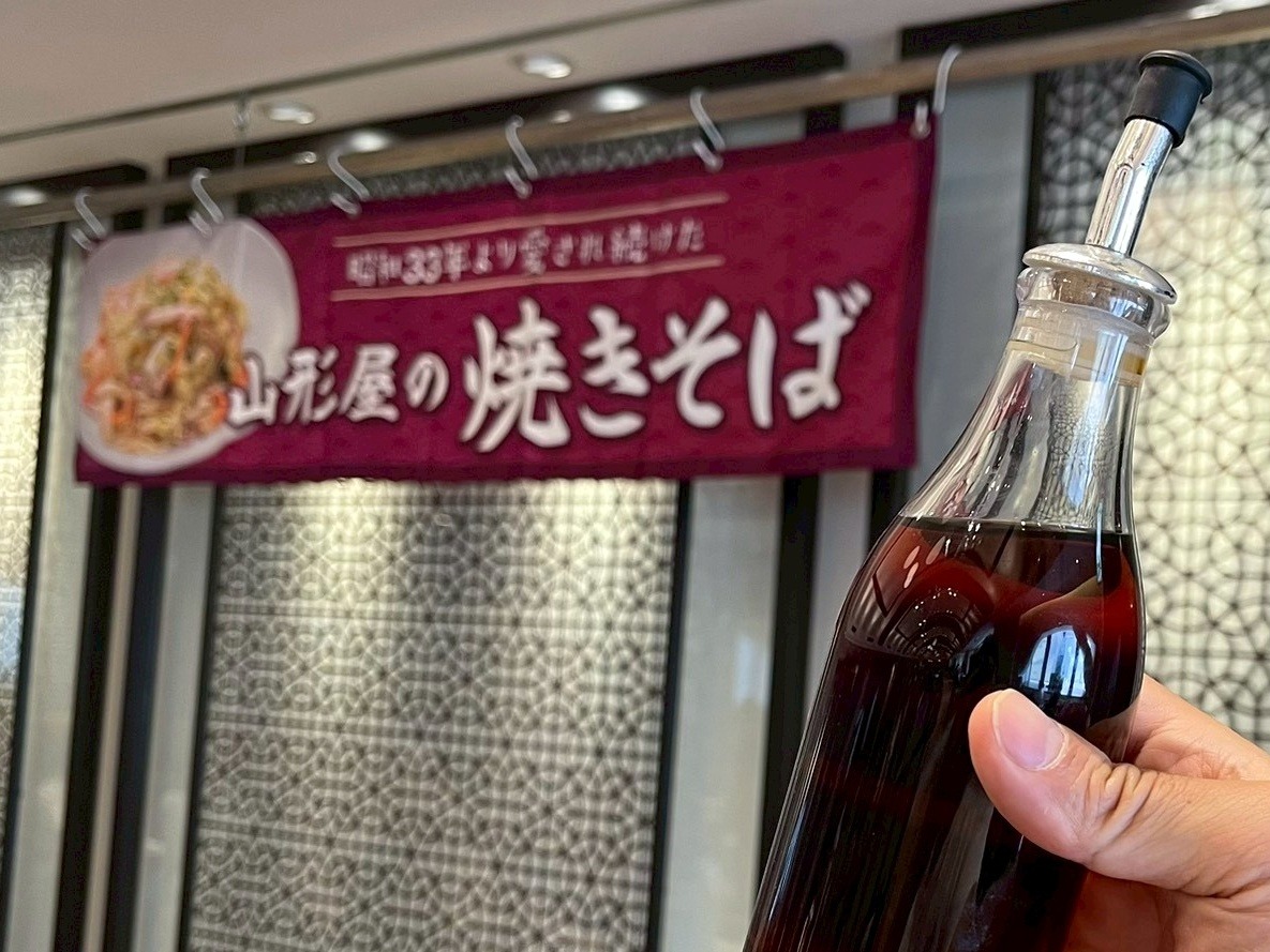 柔らか皿うどんにも、もちろん三杯酢！