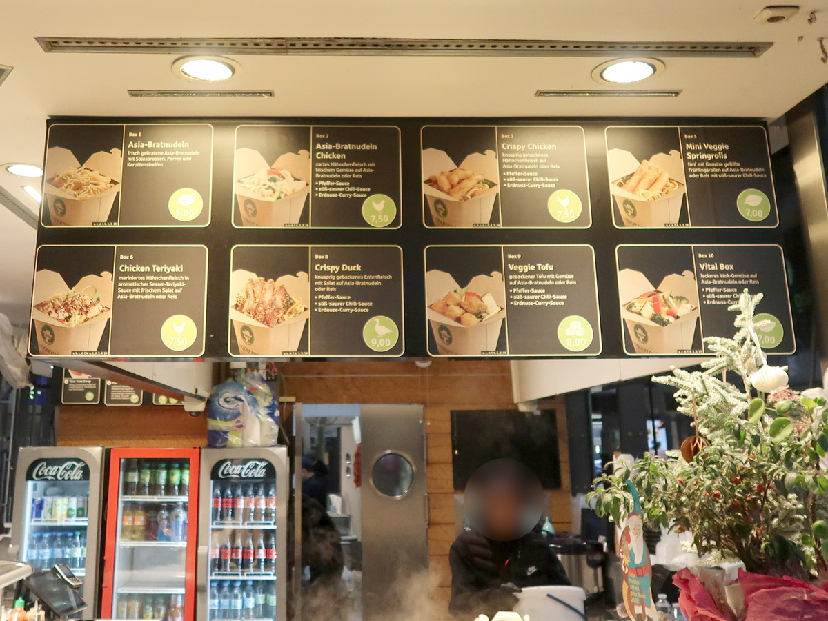 Asiagourmet 店頭メニュー